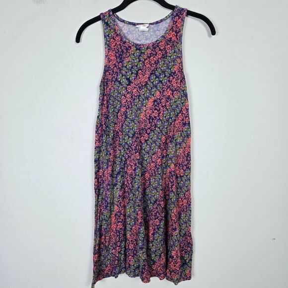 Natural Life Womens Floral Knee Length Dress Size XS Pink Sleeveless Boho Hippie - Picture 1 of 7